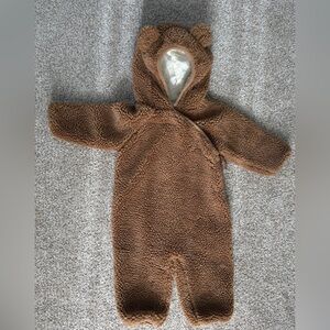 Konges Slojd Brown Teddy Sherpa Baby Bunting with Hood